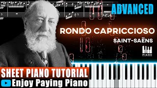 Camille Saint Saëns  Rondo Capriccioso Piano tutorial with Sheet Music [upl. by Fadil]