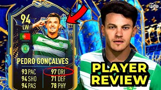 94 TOTS PEDRO GONCALVES IS BROKEN 🇵🇹 FIFA 23 Ultimate Team Player Review [upl. by Hajed]