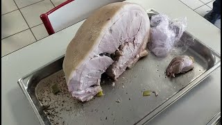 Jambon à los  saumuré et cuit au bouillon Ttes les étapes de la recette comment cuire un jambon [upl. by Aleira332]