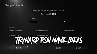 Tryhard PSN Names Not Taken August 2023 🖤 [upl. by Udall592]