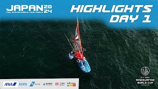 DAY 1 HIGHLIGHTS  Fly ANA Yokosuka Windsurf World Cup Japan  PWA Foil Slalom Tour Finals [upl. by Sherurd]