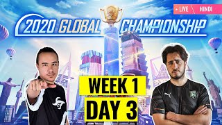 HINDI PMGC 2020 League SW1D1  Qualcomm  PUBG MOBILE Global Championship  Super Weekend 1 Day 1 [upl. by Aknahs]