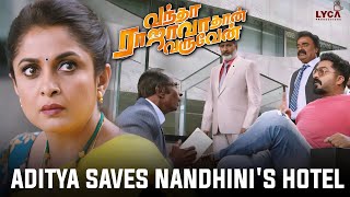 Vantha Rajavathaan Varuven Movie Scene  Aditya Saves Nandhinis Hotel Simbu Megha Akash Sundar C [upl. by Blinnie]