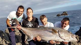 Pesca extrema Medregal de 565 kg en Tenerife RECORD [upl. by Nnahtur]