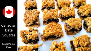 🇨🇦 Canadian Oat Dates Squares Flapjack Matrimonial Cake Easy RecipePassportcookbook [upl. by Melisse]