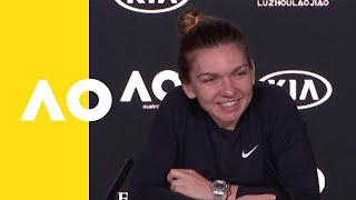 Simona Halep press conference 4R  Australian Open 2019 [upl. by Valerye27]