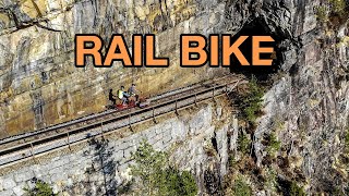 Riding a Draisine for 34 km in Norway  Flekkefjordbanen Railway Bike [upl. by Akihsay]