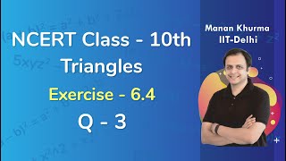 Class 10 Chapter 6 Ex 64 Q 3 Triangles Maths NCERT CBSE [upl. by Riay]