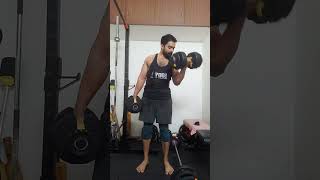 Working out at home with some dumbbell curl motivation trending [upl. by Hgielyk]