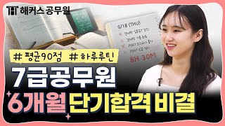 7급공무원 6개월 만에 평균 90점 받은 공부법 경제학 96점 국가직7급 [upl. by Ahseid]