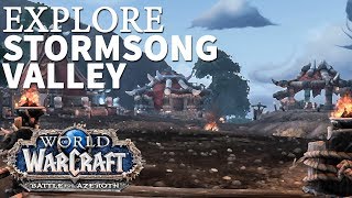 Warfang Hold WoW BfA Explore Stormsong Valley [upl. by Nossaj]