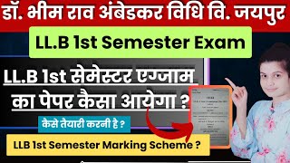 Ambedkar Law University LLB 1st semester Exam 202425  Alu Jaipur LLB 1st semester Exam Preparation [upl. by Jay]