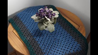 Granny rectangle table runner crochet pattern [upl. by Herzel]