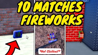 All 10 MATCHES FIREWORKS Locations NOT CLICKBAIT Toilet Tower Defense [upl. by Htiffirg480]