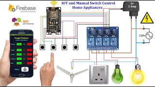 MIT App Inventor  Firebase Server Home Appliances Control [upl. by Anehc355]