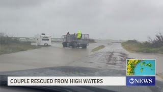 Couple rescued from high waters in Aransas Pass [upl. by Florin]