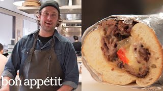 Brad Makes PartyReady Cheesesteaks  From the Test Kitchen  Bon Appetit [upl. by Dorette857]