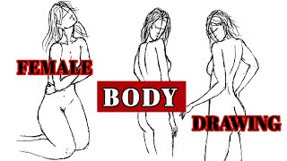 How to draw female bodies  anatomy drawing tutorial drawing [upl. by Talbert592]