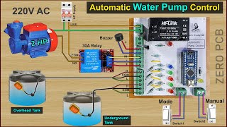 Automatic Water Level Controller using Arduino amp float sensor for Overhead Tank  Arduino Project [upl. by Zina]