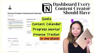 The Notion Dashboard every Content Creator should have  Tour  Template [upl. by Ybot]