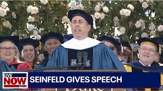 Jerry Seinfeld delivers jokes at Duke commencement ceremony  LiveNOW from FOX [upl. by Schaffer]