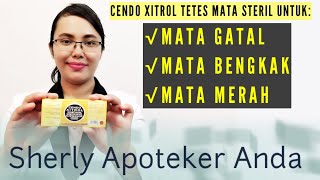 Obat Tetes Mata Steril Untuk Infeksi Mata Mata Merah Mata Bengkak amp Mata Gatal  CENDO XITROL [upl. by Arty]