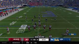 College football 25 Trev Online dynasty yr 2 ucla 21 vs New Mexico 01 user vs cpu heisman yr 2 [upl. by Amersham]