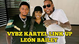 Leon Bailey and Vybz Kartel Link Up at Jamaica Vs USA Match  Leon Sign Aston Villa Jersey Give Him [upl. by Pulchi483]