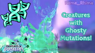 👻Creatures with Ghosty Mutations  🍃Creatures of Sonaria Roblox [upl. by Bald]