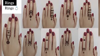 Top 5 Trendy Rings Mehendi Designs ❤️youtuberingsdesign Renukumawatxt2qp [upl. by Tresa414]