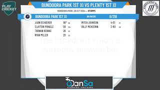 Bundoora Park 1st XI v Plenty 1st XI [upl. by Nalak]