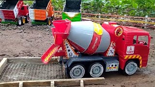 Mobil Truk Tronton Panjang Muatan Berat Oleng Beko Keruk Rc Excavator Loading Mixer Molen cor [upl. by Rehptosirhc]