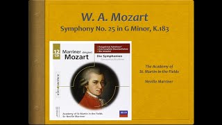 Mozart Symphony 25 k183  Video Score  ASMF Marriner [upl. by Woodsum837]