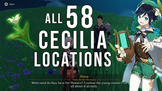 ALL 58 Cecilia Locations amp Farming Route  Genshin Impact Guide  Under 5 Min [upl. by Scotti]