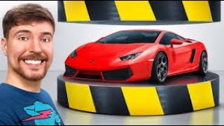 Hydraulic Press Vs Lamborghini  Mr Beast World [upl. by Hennahane]