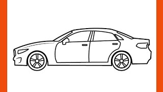 Learn How To Draw A Car  How To Draw Generic sedan 2015 Car  Easy Car drawing step by step [upl. by Pippas427]