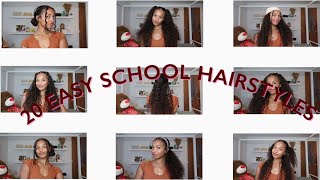 TUTORIAL  20 EASY SCHOOL CURLY HAIRSTYLES [upl. by Noemad]