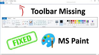 How to Fix Toolbar Missing In MS Paint [upl. by Anelleh]