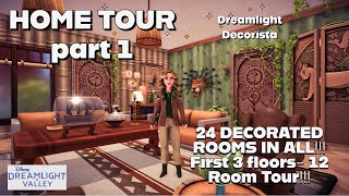 Home Tour Part 1 Fully Decorated Rooms 112 of my 24 room castle Disney Dreamlight Valley [upl. by Htebazileyram637]