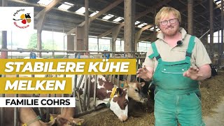 200 Kühe hält Christoph Cohrs Eigenmechanisiert möchte er unauffällige und stabilere Kühe melken [upl. by Enalb694]