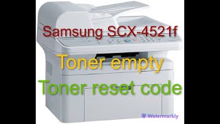 Samsung SCX4521f and SCX4321 toner empty error Toner reset code [upl. by Ladnek366]