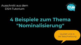 🚀Nominalisierung Nominalstil  Verbalisierung Verbalstil dshprüfung [upl. by Cattan]