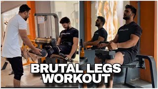 Superset leg workout 🥵gaa🤬 fat gayi 😤bodybuildinglife legsday [upl. by Lehcsreh]