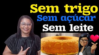 BOLO SAUDÁVEL sem glúten sem lactose e sem açúcar [upl. by Kissie]