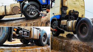 How to Wash the Muddiest VOLVO Truck Ever  Satisfying Deep Clean Detailing ASMR😍💦🫧 [upl. by Ahsinat276]