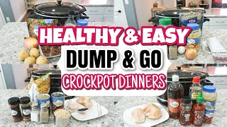 5 HEALTHY DUMP AND GO EASY CROCKPOT DINNERS  EASY SLOW COOKER RECIPES  LivingThatMamaLife [upl. by Robbi578]