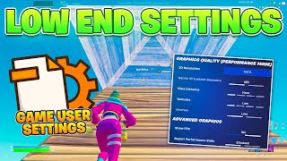 The Best Fortnite Settings For LOW END PC amp Config in Season 4 INSANE FPS BOOST [upl. by Ahseyn]