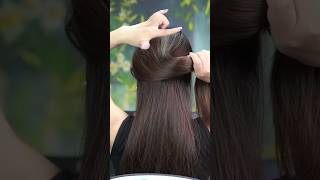 Hair style simple hairstyle hairstyle hairfallsoultion hairclip hairfall hairtutorial [upl. by Aketahs]