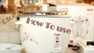 How To Use Rice Cooker to Cook Rice using Prestige PRWO 15 [upl. by Marcelia]