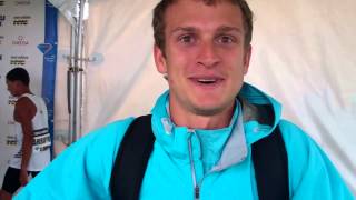 Eric Sowinski talks after falling in the 800 meters at the 2013 adidas Grand Prix [upl. by Ryley]